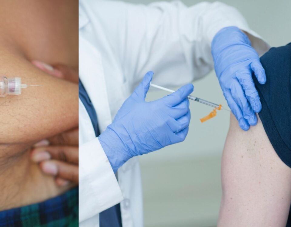 nfirmière effectuant une injection sous cutanée à domicile Rabat Salé Témara